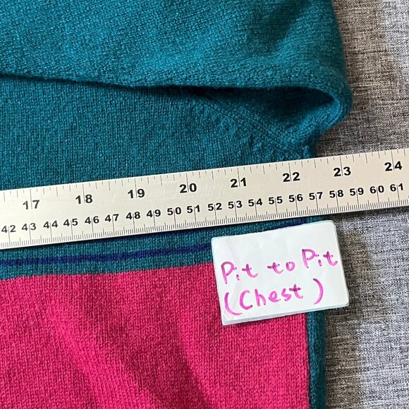 Pringle of Scotland Nick Faldo Wool Golf Sweater - Men's Size M - Green Red - Picture 8 of 11